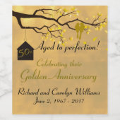 Étiquette Pour Bouteilles De Vin inséparable du 50e anniversaire (Étiquettes simples)