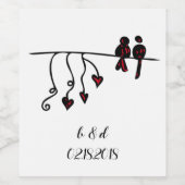 Étiquette Pour Bouteilles De Vin Inséparables (Étiquettes simples)