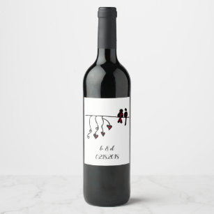 Étiquette Pour Bouteilles De Vin Inséparables