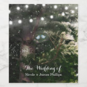 Étiquette Pour Bouteilles De Vin Inséparables + Pine Tree Night Mariage Custom Wine (Étiquettes simples)