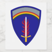 Étiquette Pour Bouteilles De Vin Insigne Army Europe USAREUR (Étiquettes simples)