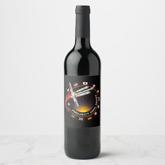 Étiquette Pour Bouteilles De Vin Insigne de mission spatiale (Devant)