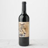 Étiquette Pour Bouteilles De Vin Inspiré par la nature (Devant)