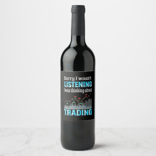 Étiquette Pour Bouteilles De Vin Investisseur Je Pensais À Trader