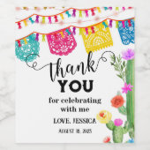 Étiquette Pour Bouteilles De Vin Invitation à une fête d'anniversaire Fiesta thème  (Étiquettes simples)