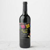 Étiquette Pour Bouteilles De Vin Invitation à une fête d'anniversaire sur le thème  (Devant)