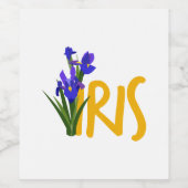 Étiquette Pour Bouteilles De Vin Iris (Étiquettes simples)