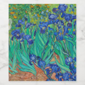 Étiquette Pour Bouteilles De Vin Irises, 1889 par Vincent van Gogh (Étiquettes simples)