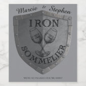Étiquette Pour Bouteilles De Vin Iron Sommelier Wine Lover (Étiquettes simples)