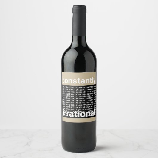 Étiquette Pour Bouteilles De Vin Irrationnellement (Devant)