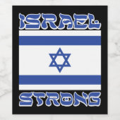 Étiquette Pour Bouteilles De Vin Israël fort (Étiquettes simples)