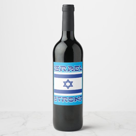 Étiquette Pour Bouteilles De Vin Israël fort (Devant)