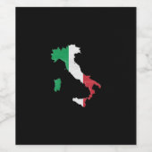 Étiquette Pour Bouteilles De Vin Italy flag and map (Étiquettes simples)