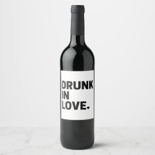 Étiquette Pour Bouteilles De Vin Ivre d'amour