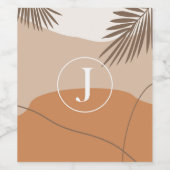 Étiquette Pour Bouteilles De Vin J - Lettre initiale de monogramme J Conception abs (Étiquettes simples)