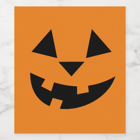 Étiquette Pour Bouteilles De Vin Jack O'Lantern (Étiquettes simples)