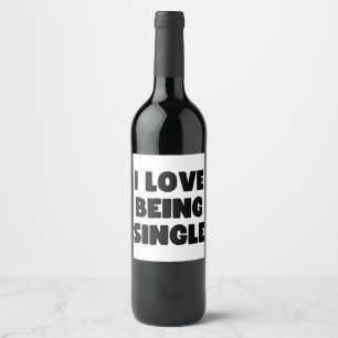Étiquette Pour Bouteilles De Vin J'adore être célibataire