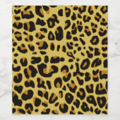 Étiquette Pour Bouteilles De Vin Jaguar Fur Motif (Étiquettes simples)