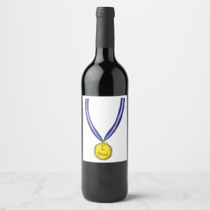 Étiquette Pour Bouteilles De Vin J'ai essayé la médaille