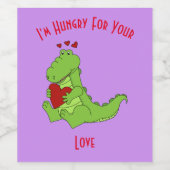 Étiquette Pour Bouteilles De Vin J'ai faim de ton amour (Étiquettes simples)