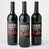 Étiquette Pour Bouteilles De Vin J'ai un concept de plan (Bouteilles)