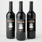 Étiquette Pour Bouteilles De Vin J'Aime Vraiment Penguin (Bouteilles)