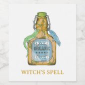 Étiquette Pour Bouteilles De Vin Jambe du lézard Shakespeare Macbeth (Étiquettes simples)