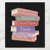 Étiquette Pour Bouteilles De Vin Jane Austen's Novels V (Étiquettes simples)