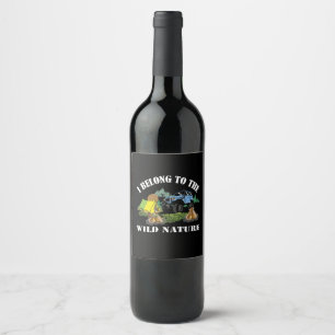 Étiquette Pour Bouteilles De Vin j'appartiens à la nature sauvage