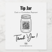 Étiquette Pour Bouteilles De Vin Jar de conseil, application de paiement de code QR (Étiquettes simples)
