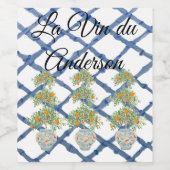 Étiquette Pour Bouteilles De Vin Jar Jars Koi Topiary (Étiquettes simples)