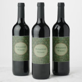 Étiquette Pour Bouteilles De Vin Jardin de fleurs de William Morris - Verts (Bouteilles)