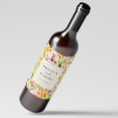 Étiquette Pour Bouteilles De Vin Jardin d'été Floral Mariage élégant
