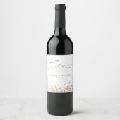 Étiquette Pour Bouteilles De Vin Jardin Fleur sauvage de printemps Floral minimalis (Devant)