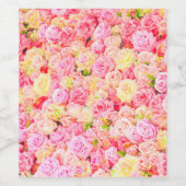 Étiquette Pour Bouteilles De Vin Jardin rose (Étiquettes simples)