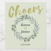 Étiquette Pour Bouteilles De Vin Jardin toscan (Étiquettes simples)