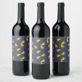 Étiquette Pour Bouteilles De Vin Jaune, cool, unique, triangles tendance (Bouteilles)