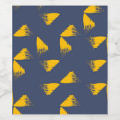 Étiquette Pour Bouteilles De Vin Jaune, cool, unique, triangles tendance (Étiquettes simples)