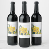 Étiquette Pour Bouteilles De Vin Jaune jonquille sur Nantucket (Bouteilles)