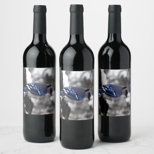 Étiquette Pour Bouteilles De Vin Jay bleu hiver (Bouteilles)