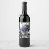 Étiquette Pour Bouteilles De Vin Jay bleu hiver (Devant)