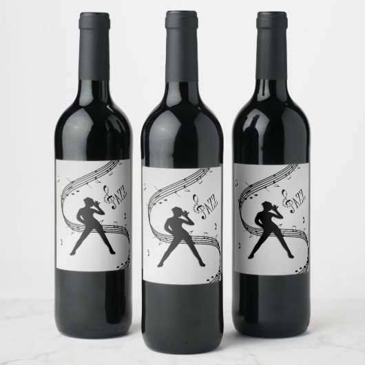 Étiquette Pour Bouteilles De Vin Jazz Dance Silver (Bouteilles)