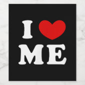 ÉTIQUETTE POUR BOUTEILLES DE VIN JE M'AIME (Étiquettes simples)
