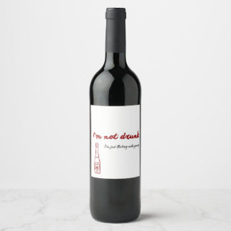 Étiquette Pour Bouteilles De Vin Je ne suis pas ivre, je flirte juste avec la gravi