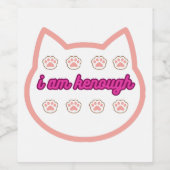 Étiquette Pour Bouteilles De Vin Je suis kassez t-shert cat (Étiquettes simples)