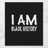 Étiquette Pour Bouteilles De Vin Je suis Noir (Étiquettes simples)