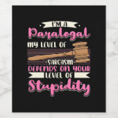 Étiquette Pour Bouteilles De Vin Je Suis Parajuridique (Étiquettes simples)