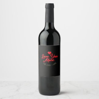 Étiquette Pour Bouteilles De Vin Je t'aime plus je gagne drôle de style Saint-Valen