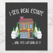 Étiquette Pour Bouteilles De Vin Je Vends Immobilier (Étiquettes simples)