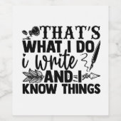 Étiquette Pour Bouteilles De Vin J'écris drôle (Étiquettes simples)